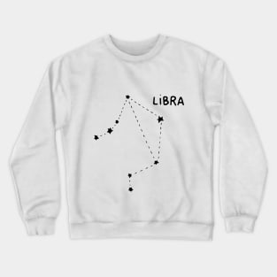 Zodiac Sign - Libra Black Crewneck Sweatshirt